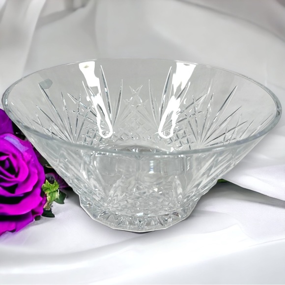 J.G. DURAND Coupe Villemont 9 3/4" Large Crystal Salad Serving Bowl France EUC - Picture 1 of 16